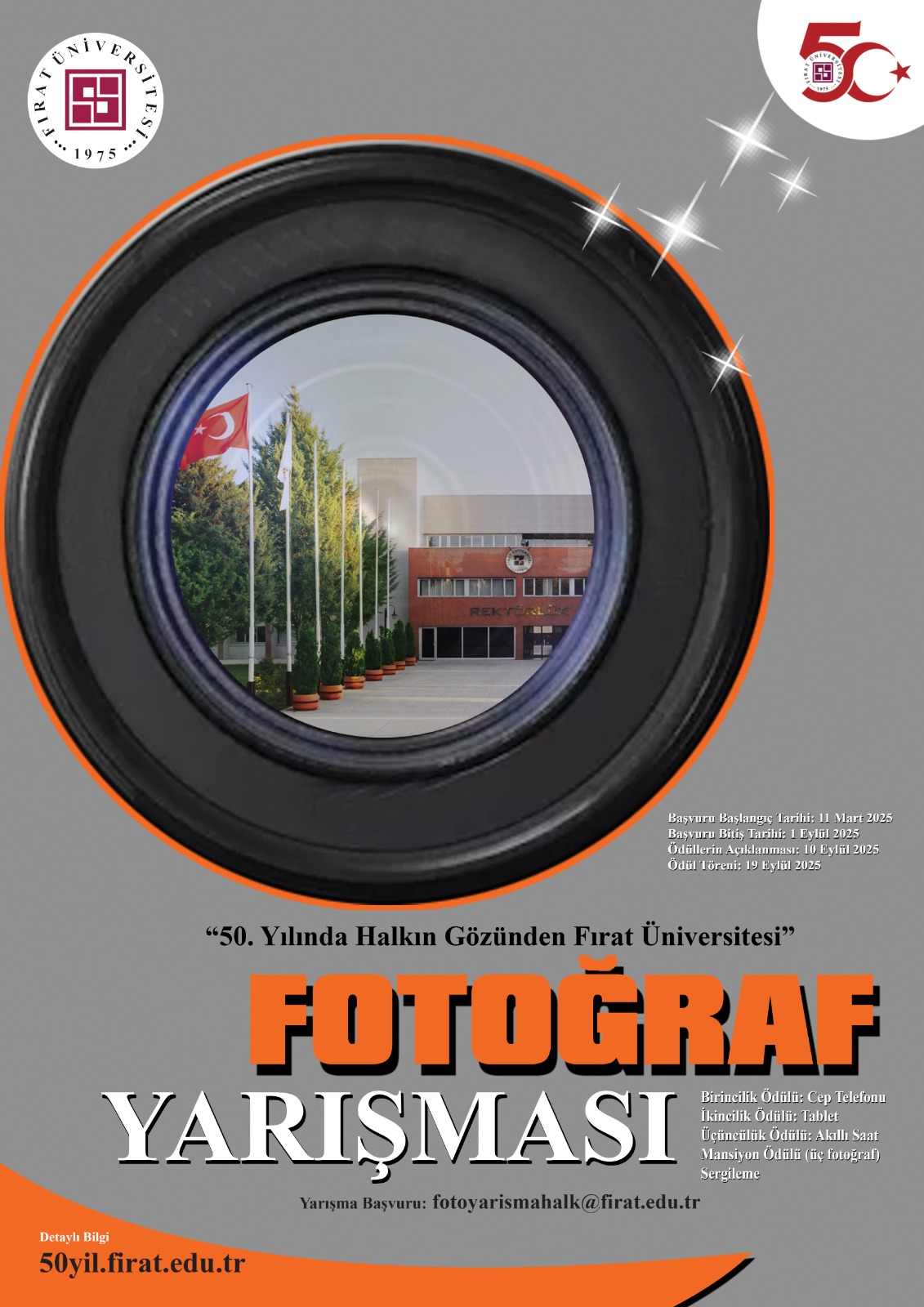 Üniverstemiz İletişim Fakültesi “50. Yılında Halkın Gözünden Fırat Üniversitesi” Fotoğraf Yarışması Şartnamesi